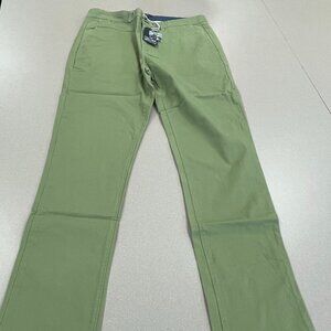 Benny Gold Mens Slim Stretch Green Pants, Size 32x32 - NWT